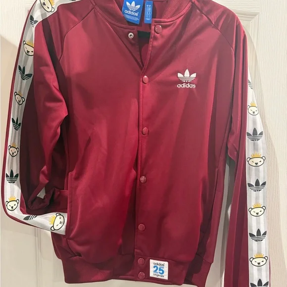 adidas Women's Red Sweater with Bear Print - Picture 7 of 7